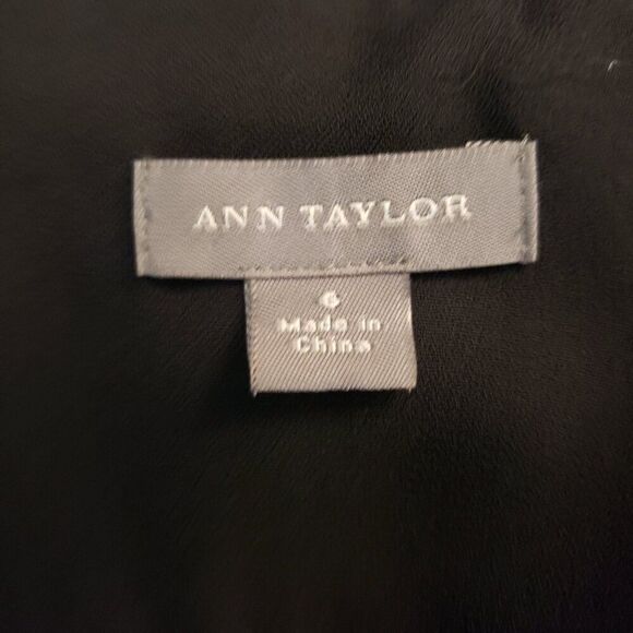 Ann Taylor Vintage Dress 6 Black Silk Beaded Elegant Formal Dark Fairy Whimsy - Picture 11 of 12